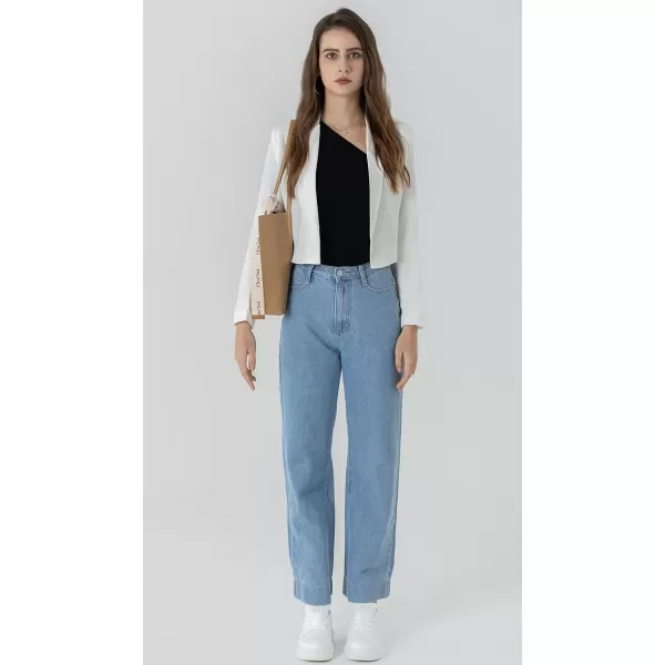 Beninos Womens Casual Blazers Open Front Crop Blazer Jacket