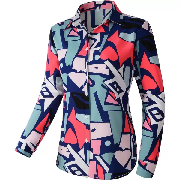 Beninos Women's Casual Blouses Long Sleeve Button Down Shirt