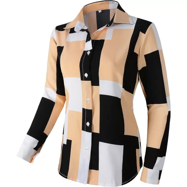 Beninos Women's Casual Blouses Long Sleeve Button Down Shirt