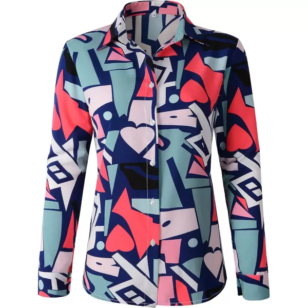 Beninos Women's Casual Blouses Long Sleeve Button Down Shirt
