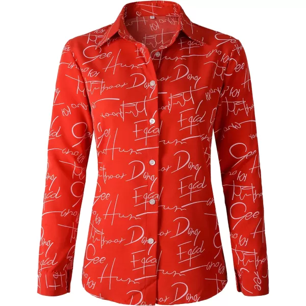 Beninos Women's Casual Blouses Long Sleeve Button Down Shirt