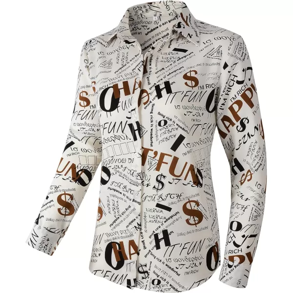 Beninos Women's Casual Blouses Long Sleeve Button Down Shirt