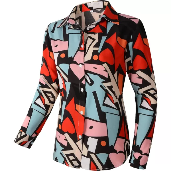 Beninos Women's Casual Blouses Long Sleeve Button Down Shirt