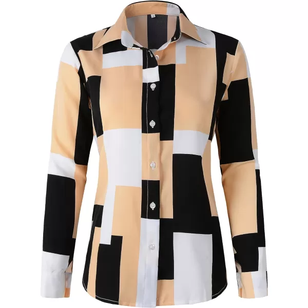 Beninos Women's Casual Blouses Long Sleeve Button Down Shirt