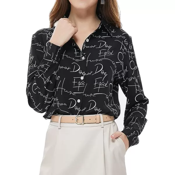 Beninos Women's Casual Blouses Long Sleeve Button Down Shirt