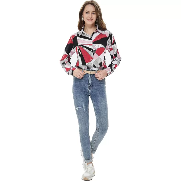 Beninos Women's Casual Blouses Long Sleeve Button Down Shirt