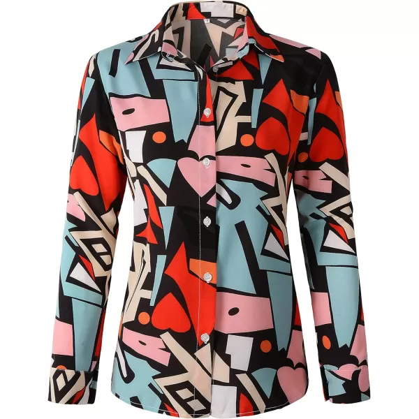 Beninos Women's Casual Blouses Long Sleeve Button Down Shirt