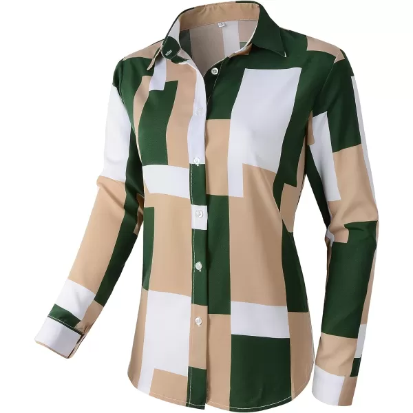 Beninos Women's Casual Blouses Long Sleeve Button Down Shirt