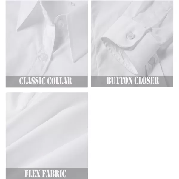 Beninos Women's Formal Work Wear White Simple Shirt