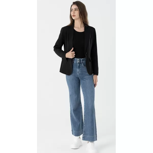 Beninos Womens One Button Blazer Lightweight Office Work Suit Jacket