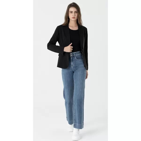 Beninos Womens One Button Blazer Lightweight Office Work Suit Jacket