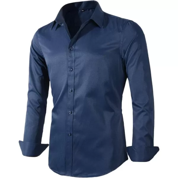 Beninos Mens Classic Button Down Dress Shirt Regular Fit