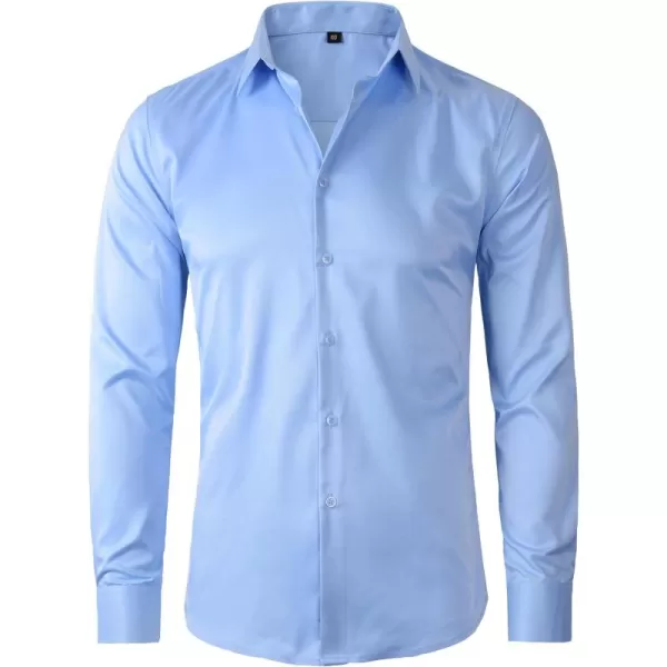 Beninos Mens Long Sleeve Slim Fit Dress Shirts