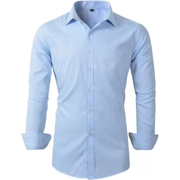 Beninos Mens Long Sleeve Slim Fit Dress Shirts
