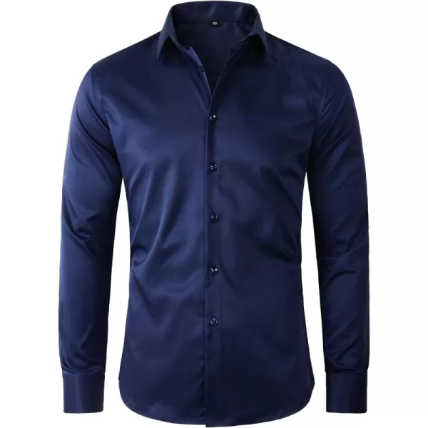 Beninos Mens Long Sleeve Slim Fit Dress Shirts