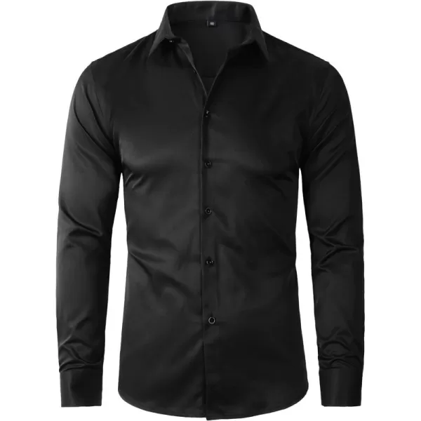 Beninos Mens Long Sleeve Slim Fit Dress Shirts