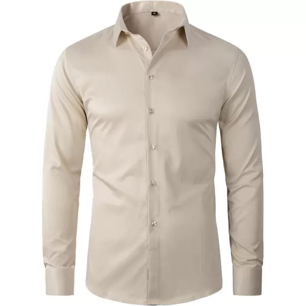 Beninos Mens Long Sleeve Slim Fit Dress Shirts