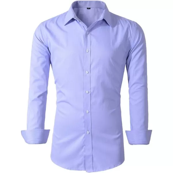 Beninos Mens Long Sleeve Slim Fit Dress Shirts