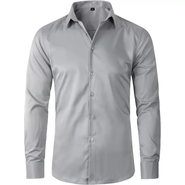 Beninos Mens Long Sleeve Slim Fit Dress Shirts