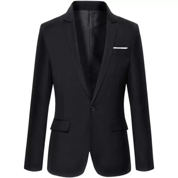 Beninos Mens Slim Fit Casual One Button Blazer Jacket