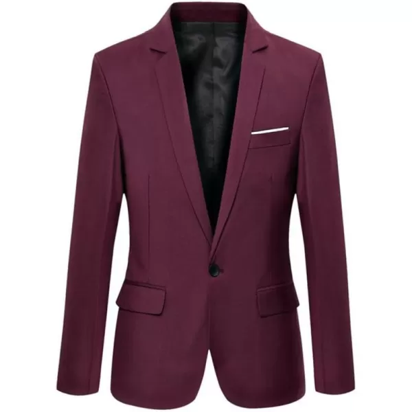 Beninos Mens Slim Fit Casual One Button Blazer Jacket