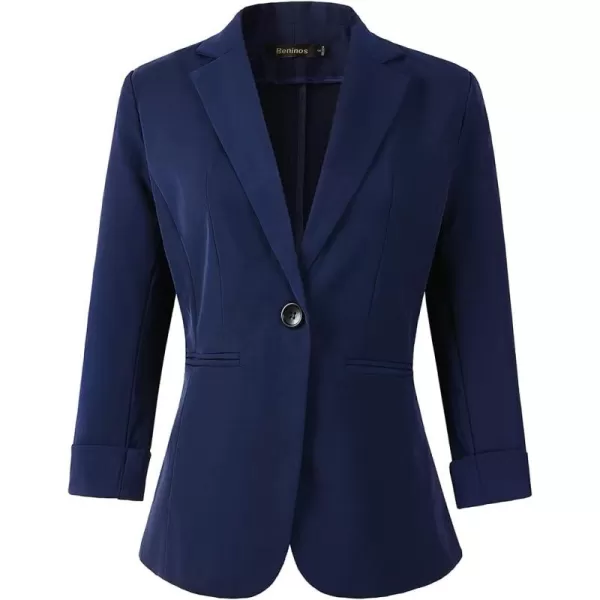 Beninos Womens 3/4 Sleeve Lightweight Office Work Suit Jacket Blazer