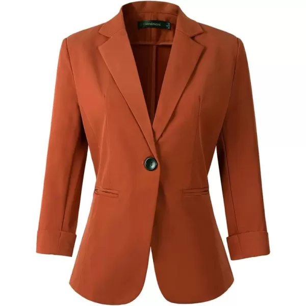 Beninos Womens 3/4 Sleeve Lightweight Office Work Suit Jacket Blazer