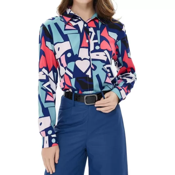 Beninos Women's Casual Blouses Long Sleeve Button Down Shirt