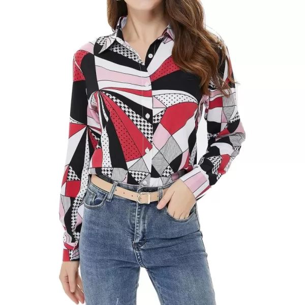 Beninos Women's Casual Blouses Long Sleeve Button Down Shirt