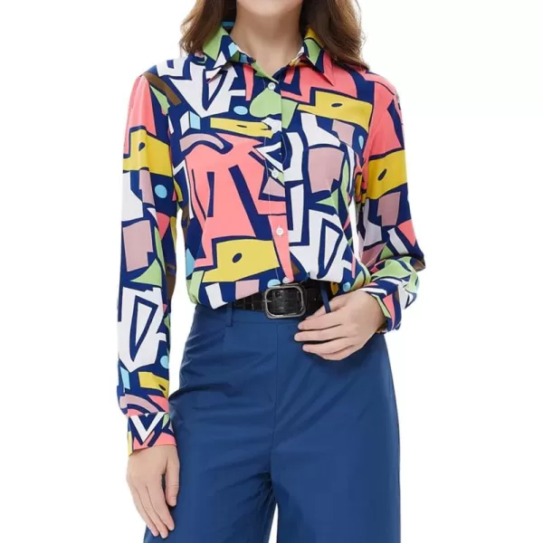 Beninos Women's Casual Blouses Long Sleeve Button Down Shirt