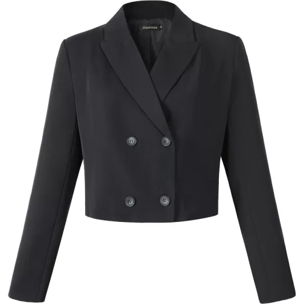 Beninos Women's Double Breasted Crop Blazer Jackets