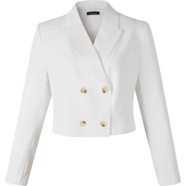 Beninos Women's Double Breasted Crop Blazer Jackets