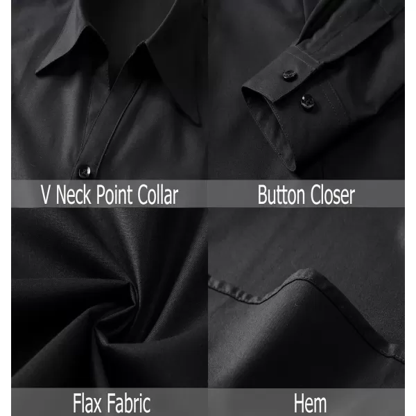 Beninos Long Sleeve V Neck Office Formal Casual Button Down Shirt Blouse for Women Fit 