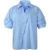 imageBeninos Womens Casual Short Sleeve Blouses Collared ShirtLight Blue