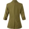 imageBeninos Womens 34 Sleeve Blazers Business Casual Solid Lightweight Suit Jacket Office BlazerCoffee