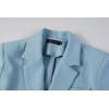 imageBeninos Womens 34 Sleeve Blazers Business Casual Solid Lightweight Suit Jacket Office BlazerLight Blue