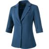 imageBeninos Womens 34 Sleeve Blazers Business Casual Solid Lightweight Suit Jacket Office BlazerNavy