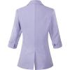 imageBeninos Womens 34 Sleeve Blazers Business Casual Solid Lightweight Suit Jacket Office BlazerPurple