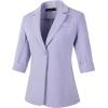 imageBeninos Womens 34 Sleeve Blazers Business Casual Solid Lightweight Suit Jacket Office BlazerPurple
