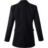 imageBeninos Womens Long Sleeve Blazers Business Casual Solid Lightweight Suit Jacket Office BlazerBlack