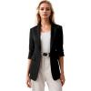 imageBeninos Womens Long Sleeve Blazers Business Casual Solid Lightweight Suit Jacket Office BlazerBlack