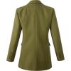 imageBeninos Womens Long Sleeve Blazers Business Casual Solid Lightweight Suit Jacket Office BlazerCoffee