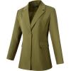 imageBeninos Womens Long Sleeve Blazers Business Casual Solid Lightweight Suit Jacket Office BlazerCoffee