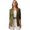imageBeninos Womens Long Sleeve Blazers Business Casual Solid Lightweight Suit Jacket Office BlazerCoffee