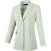 imageBeninos Womens Long Sleeve Blazers Business Casual Solid Lightweight Suit Jacket Office BlazerGreen