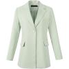 imageBeninos Womens Long Sleeve Blazers Business Casual Solid Lightweight Suit Jacket Office BlazerGreen