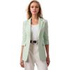 imageBeninos Womens Long Sleeve Blazers Business Casual Solid Lightweight Suit Jacket Office BlazerGreen
