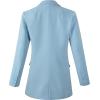 imageBeninos Womens Long Sleeve Blazers Business Casual Solid Lightweight Suit Jacket Office BlazerLight Blue