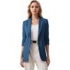 imageBeninos Womens Long Sleeve Blazers Business Casual Solid Lightweight Suit Jacket Office BlazerNavy