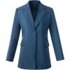 imageBeninos Womens Long Sleeve Blazers Business Casual Solid Lightweight Suit Jacket Office BlazerNavy